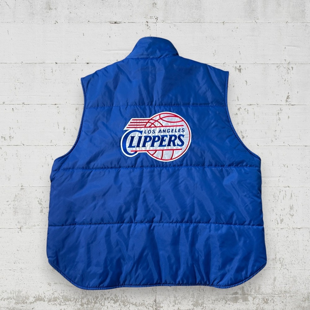 Vtg Los Angeles Clippers Unique Sports Generation Reversible Full Zip Vest XXL